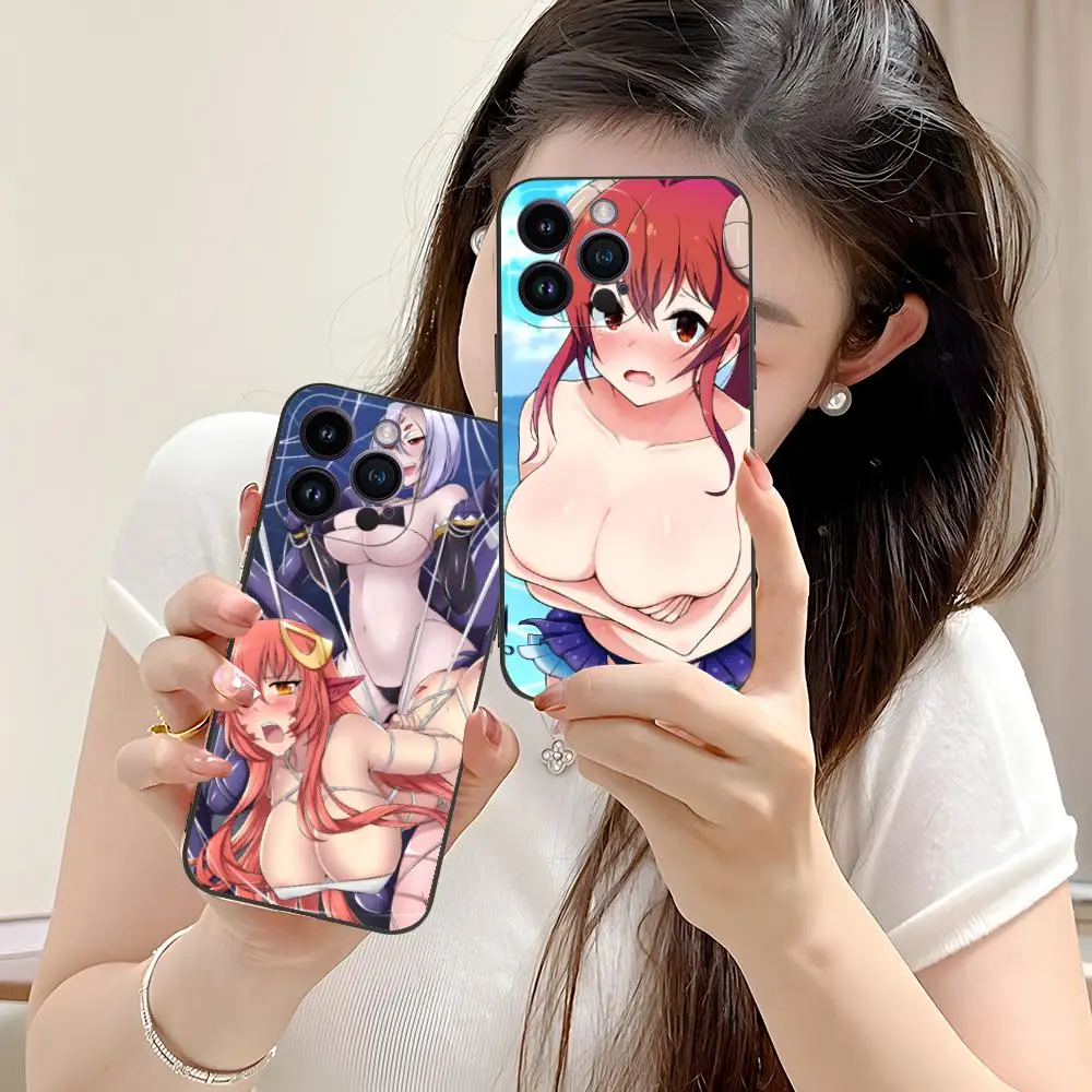 أنيمي Waifu هنتاي قضية الهاتف المحمول آيفون 17 16 15 14 13 12 11 X XR XS 8 7 برو ماكس زائد لون صغير واقية جميلة