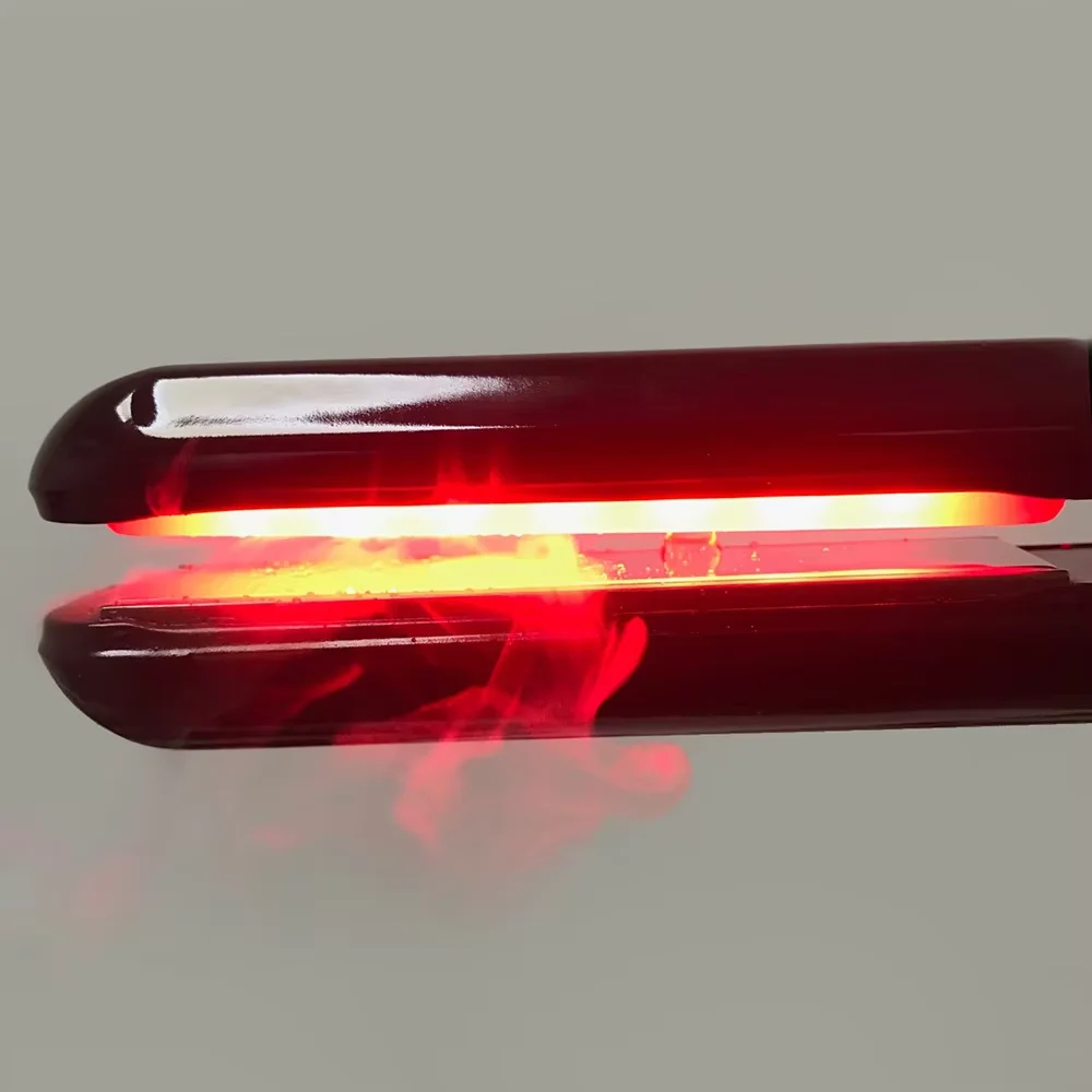 Hair Flat Irons Ultrasonic Infrared Cold Hair Care Iron Keratin Treatment for Frizzy Hair Recovers the Damaged Hair Straightener