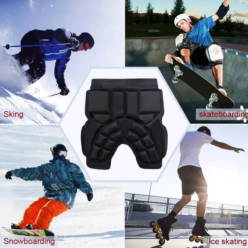 Sports Safety EVA Sponge Thickened Hip Protector Black Blue Pink Soft Short Pants Adjustable Strap Kids Adults Butt Pad Unisex