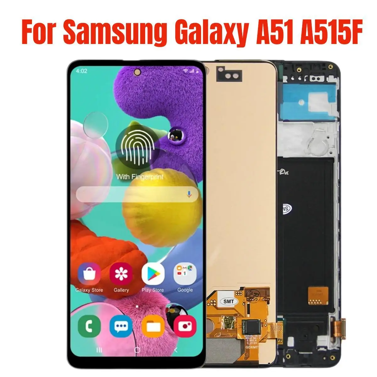 Super AMOLED A51 Display With Fingerprint, for Samsung Galaxy A51 A515 A515F Lcd Display Touch Screen Digitizer Replacement