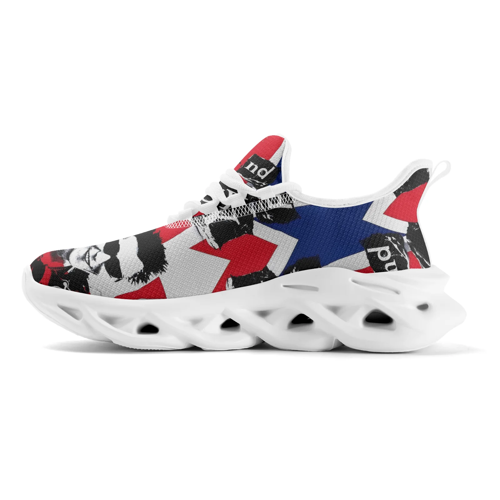 

Custom Shoes Unisex Band Poster Print Flats Sneakers Sports Running Shoes High-Quality Mesh Lace-Up Footwear for Men And Women