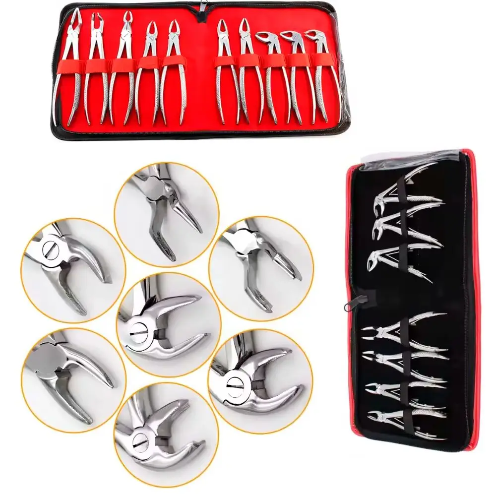7 Piece Pediatric Tooth Extraction Forceps Set Stainless Steel Children Dental Clinic Surgical Tools