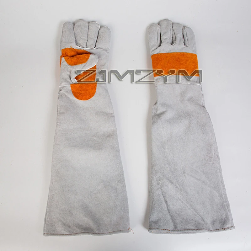 Welding Gloves 60cm/ 45cm Fire/Heat Resistant Leather Welding Gloves For Mig, Tig, Stick, Forge, BBQ, Grill, Fireplace, Wood