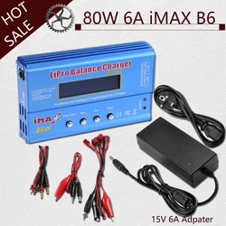 iMAX B6 80W Battery Charger Lipo NiMh Li-ion Ni-Cd Digital RC IMAX B6 Lipro Balance Charger Discharger + 15V 6A Adapter