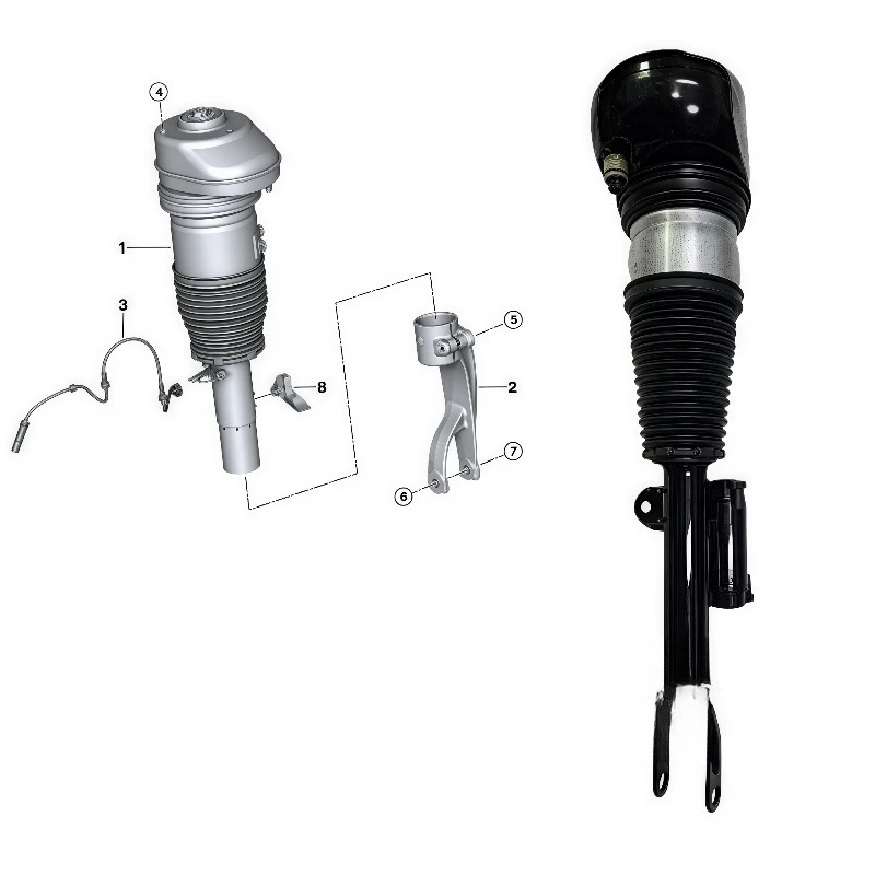 

FOR BMW 7 Series G11 G12 Front air Suspension Pillar OEM 37106899037 37106899038 Shock-absorbing Suspension Components