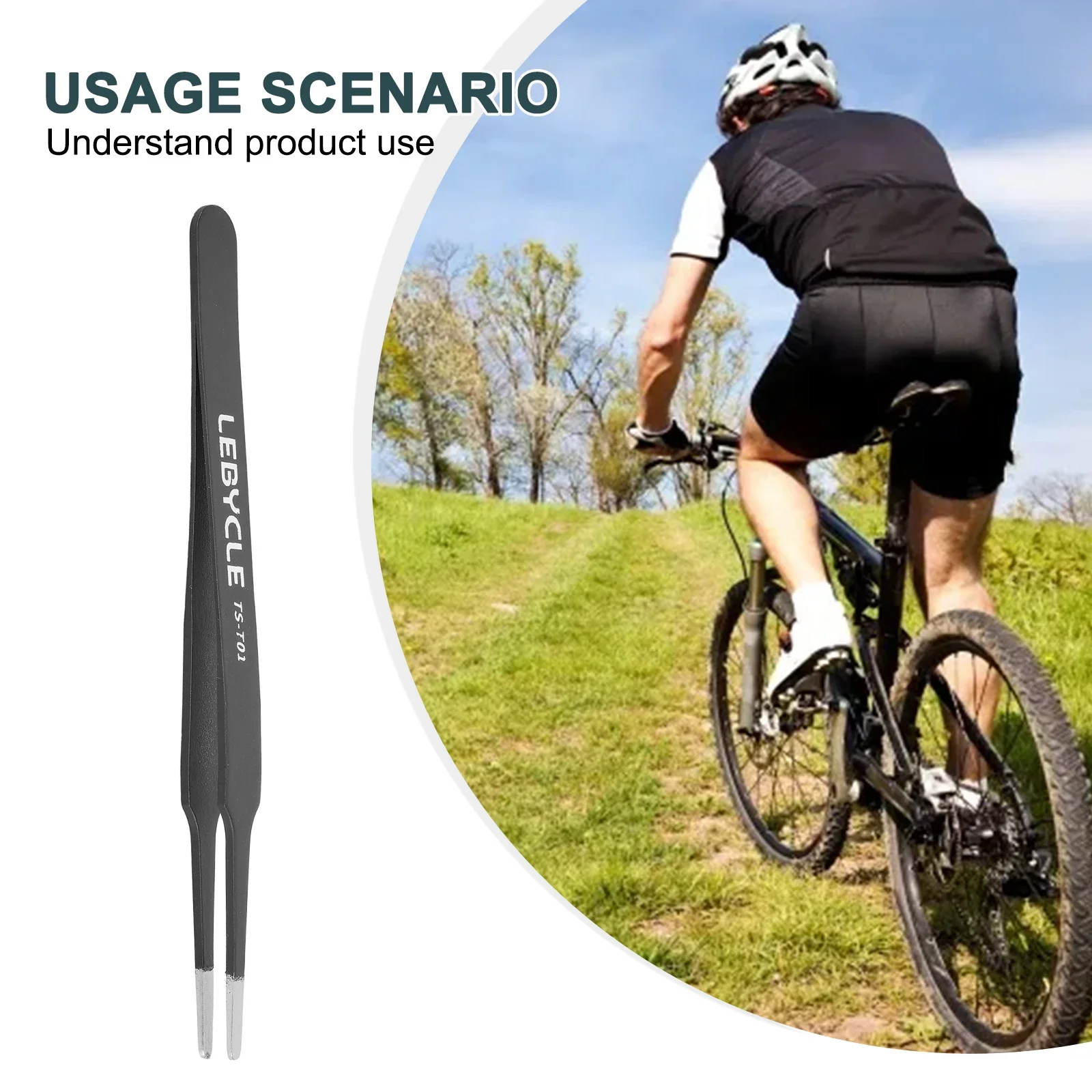 Bicycle Seal Removal Tweezers 122*11mm Ball Bearings Ball Headset Bike Bicycles Black Multi Functional Non-slip Repair Tweezers