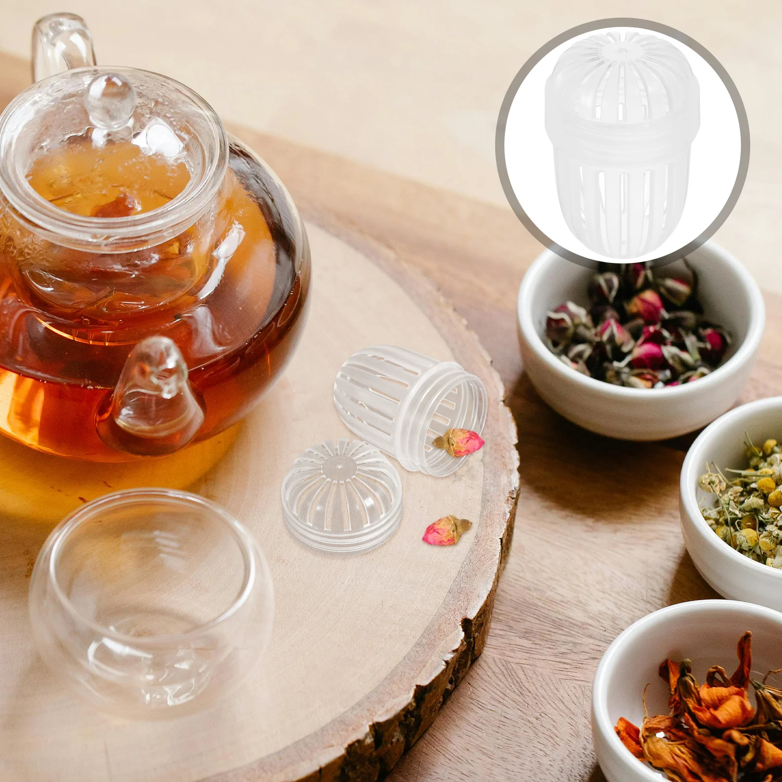 

10Pcs Tea Steeper Basket Filter Insert Fine Mesh Reusable Loose Leaf Tea Strainer for Home Office Accessories Teapot Infuser