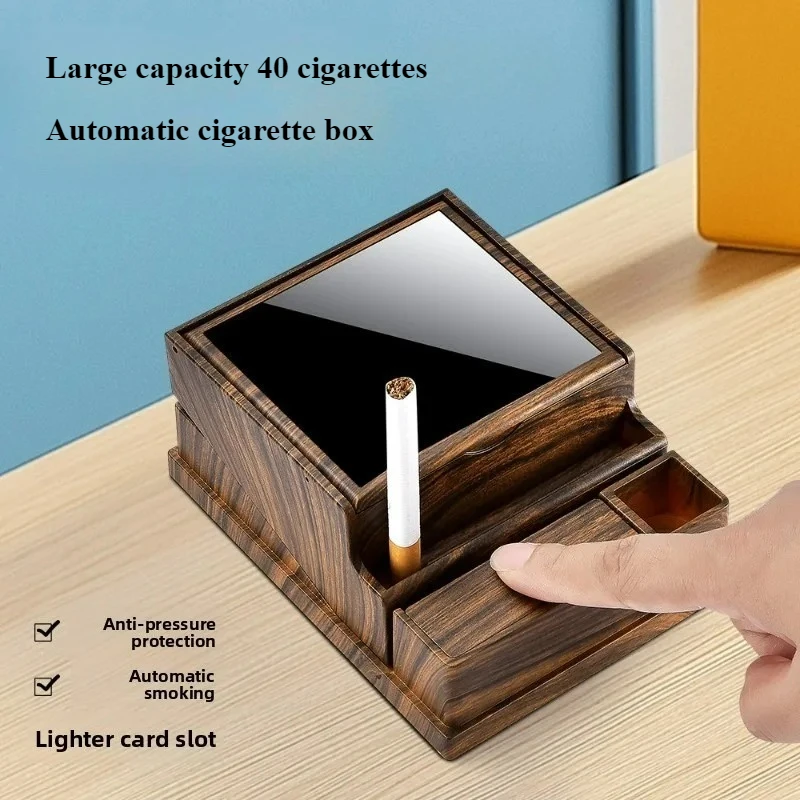 

Ретро большая емкость, 40 шт., автоматическая коробка для сигарет в форме пули, влагостойкая и устойчивая к давлению портативная коробка для хранения сигарет