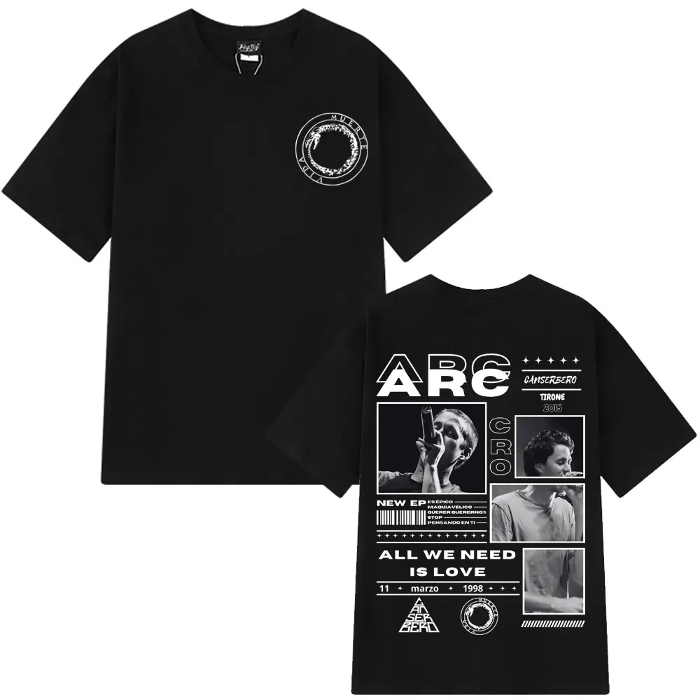 

Rapper Canserbero Album Merch T Shirt Men Women Fashion Hip Hop T Shirts Summer Loose Cotton Unisex Tee Shirt Harajuku Style