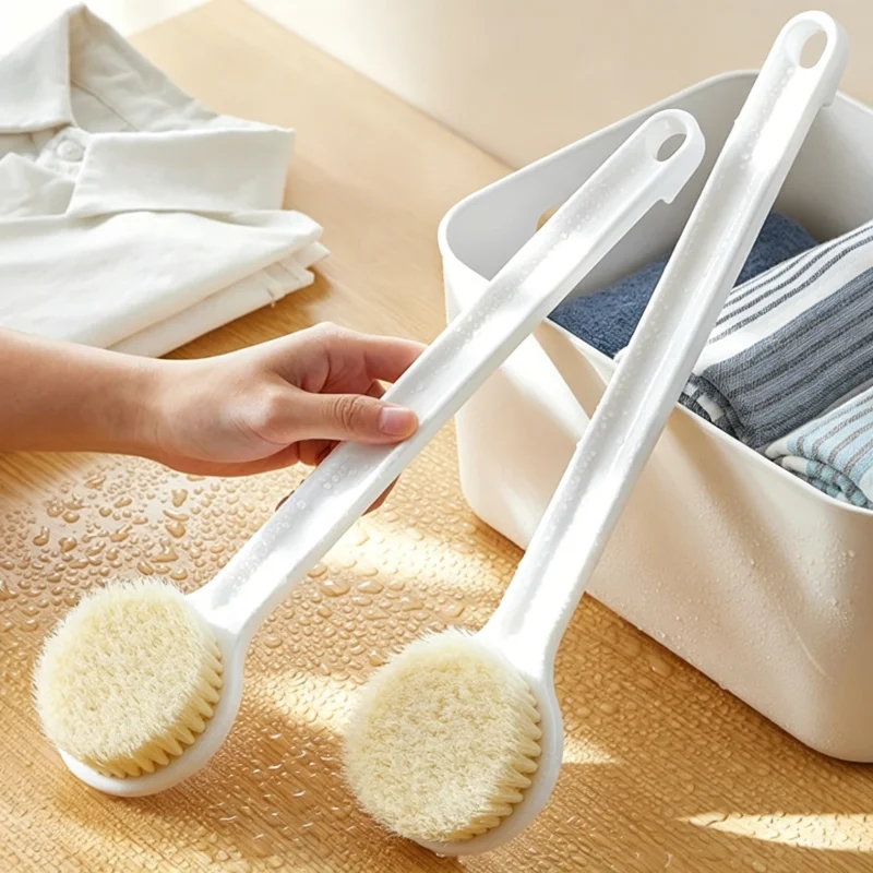 Long Handle Back Brush for Shower Soft Bristles Body Exfoliating Bath Brush Skin Health Shower Back Scrubber Bath Supplies