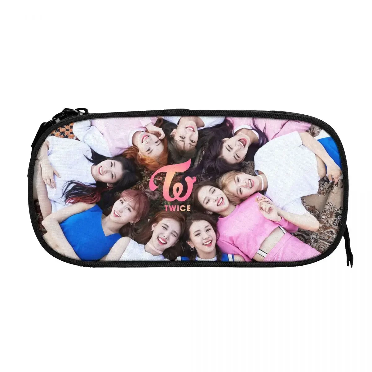 Kpop TWICE Girl Group Big Capacity Pencil Pen Case Office College School Large Storage Bag Pouch Holder Box Organizer