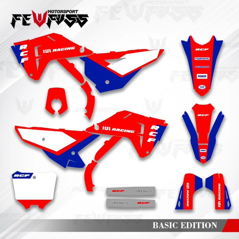 

Fewfuss Graphics Decals Stickers Motorcycle Background Custom For HONDA CRF250R 2025 2026 2027 450R CRF 250 450 R 250cc