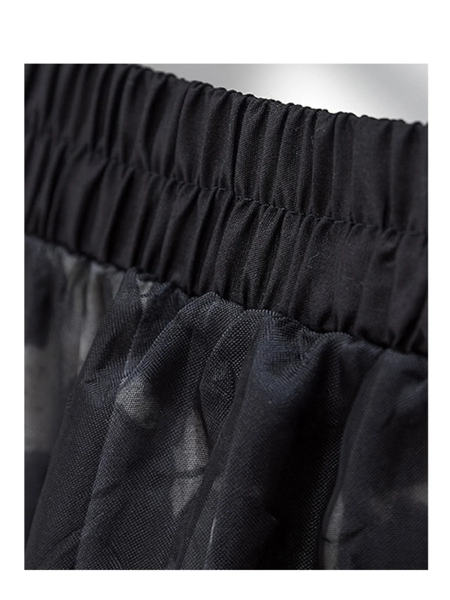 Jupe Design en Tulle et maille pour femmes, ample, grande taille, assortie à tout, jupe trapèze, décontractée, taille haute, en mousseline de soie, été