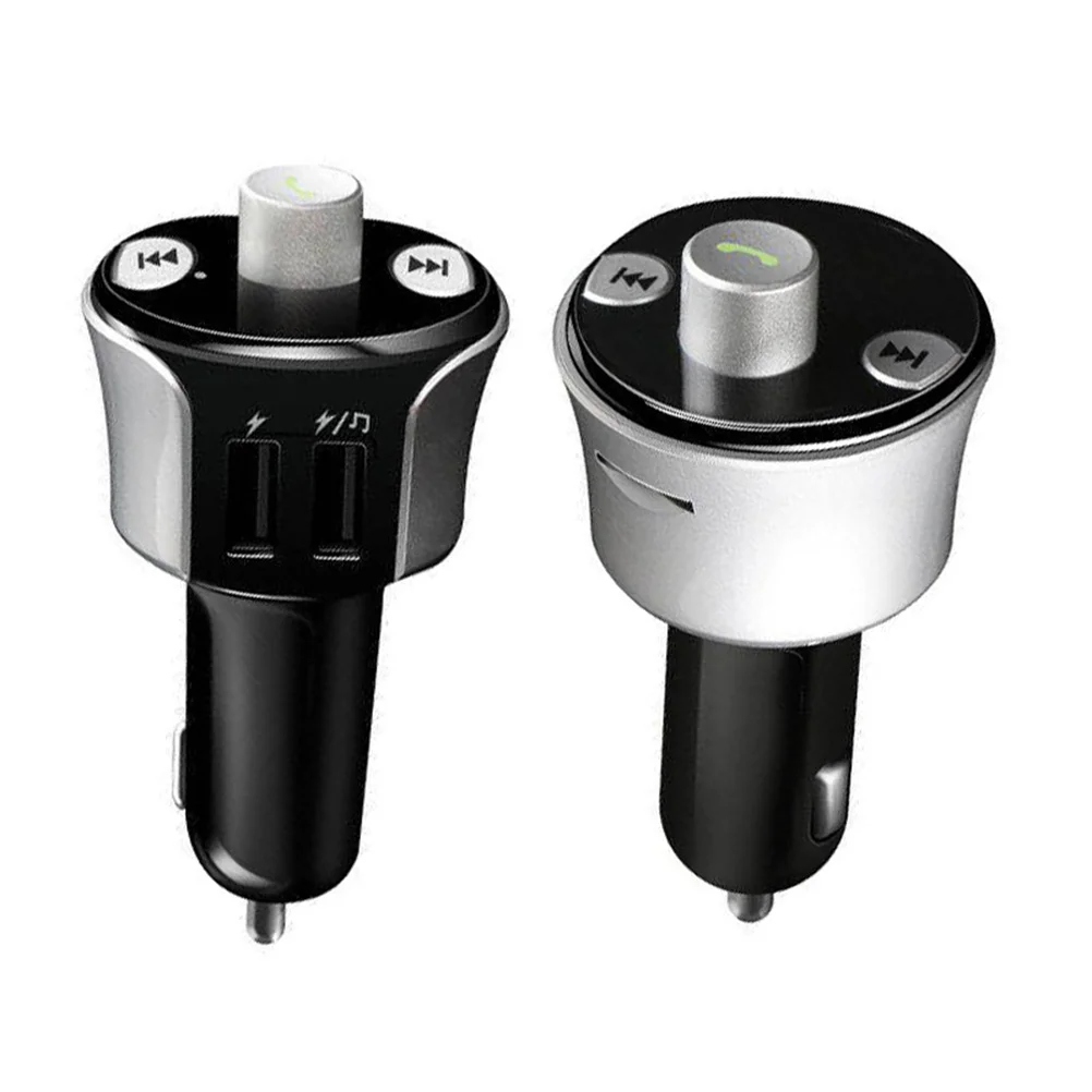 

Fm Transmitter Car Mounted Mp3 Player Usb Audio Output Hands-Free Calling Dual Charging T-Flash Support