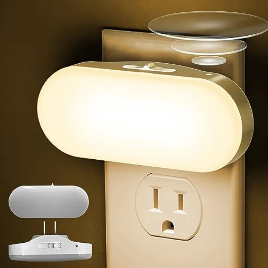 

Night Lights Plug into Wall, [2 Pack] 1W 3000K Led Night Light with Dusk to Dawn Sensor, Dimmable Night Light from 0LM to 100LM
