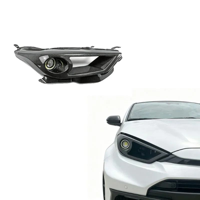EPA Style Carbon Fiber Headlight High Flow Air Intake Duct For Toyota GR Yaris GXPA16 Racing Air Guide Vent Car Mod Body Parts