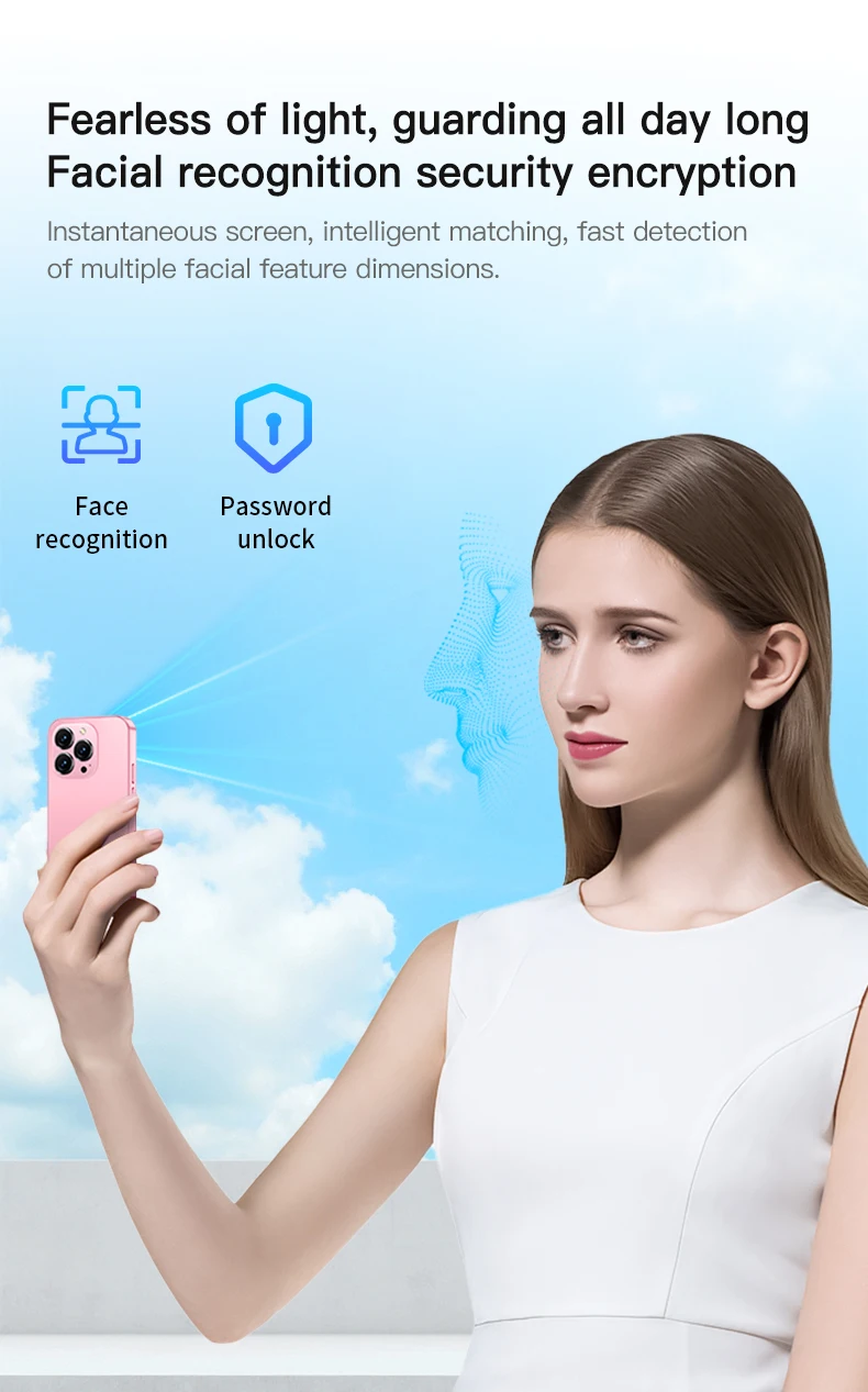ONEMYTH M17 Pro Mini Smartphone Quad Core 2000mAh LTE 4G Dual SIM Type-C Android 12.0 Mobile CellPhone Face Unlock