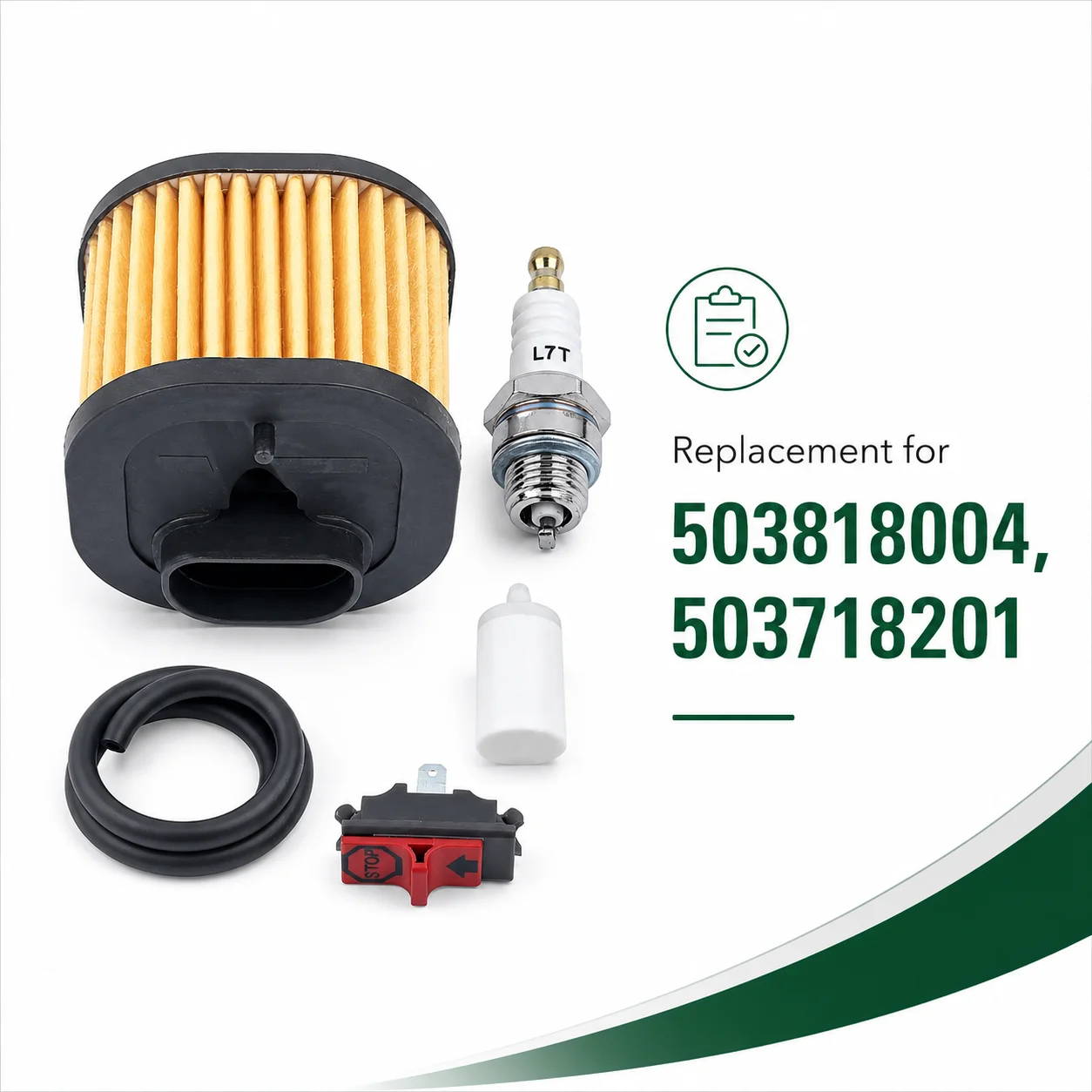 Air Filter Fuel Filter Fuel Line Spark Plug Stop Switch Kit For Husqvarna 372 372XP Chainsaw Parts Replace 503818004 503718201