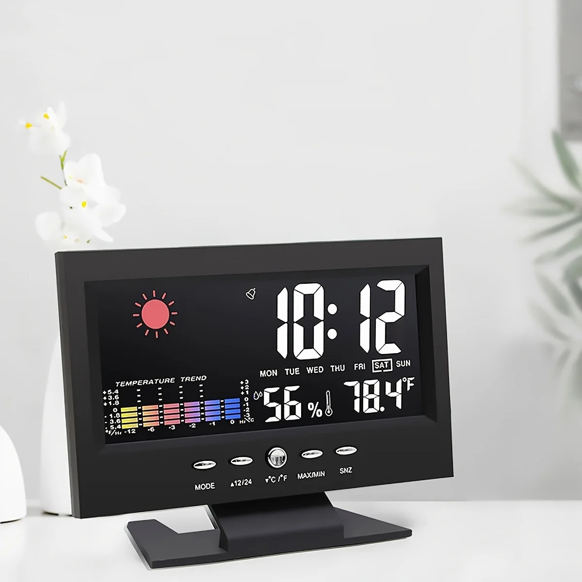 Weather Clock Weather station digital temperature humidity meter clock Home voice controlled electronic alarm clock