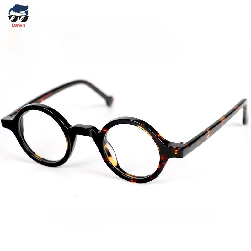 

Круглая ацетатная оправа ручной работы в стиле ретро, винтажная маленькая круглая оправа для очков унисекс по рецепту для мужчин и женщин