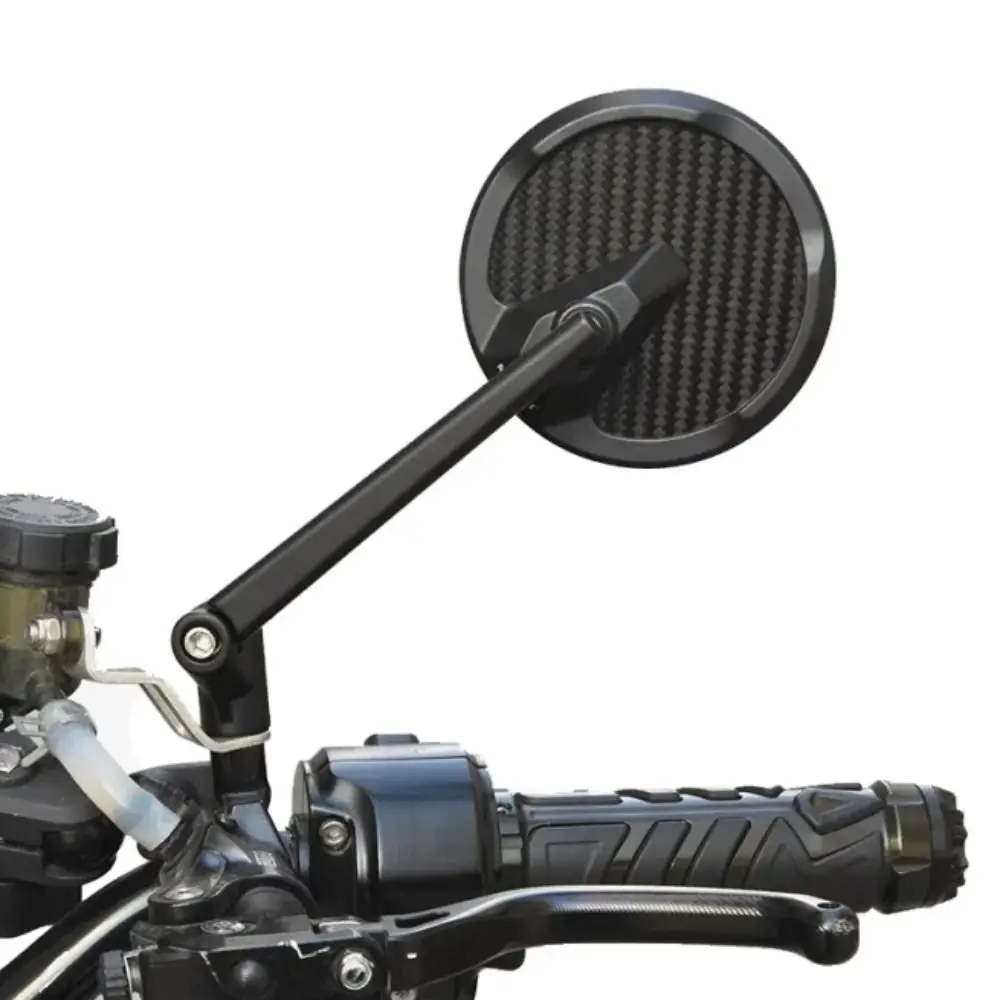 

High Quality Universal Motorcycle Rearview Mirror HD Carbon Fiber Side Mirror Anti-glare Metal Electric Scooter Rearview Mirror