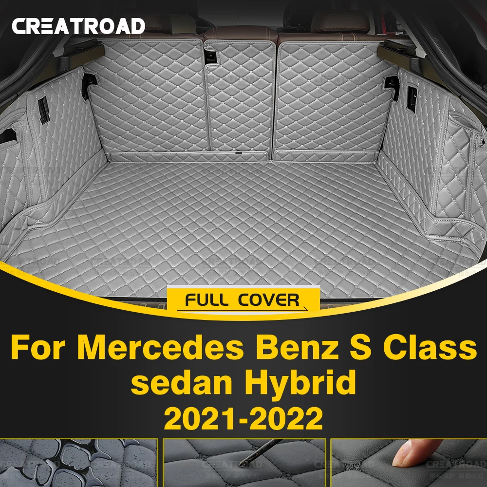 

CREATROAD для Mercedes Benz S Class седан Hybrid W223 2021-2022Auto, коврик для багажника с полным покрытием, автомобильный багажник, аксессуары для интерьера