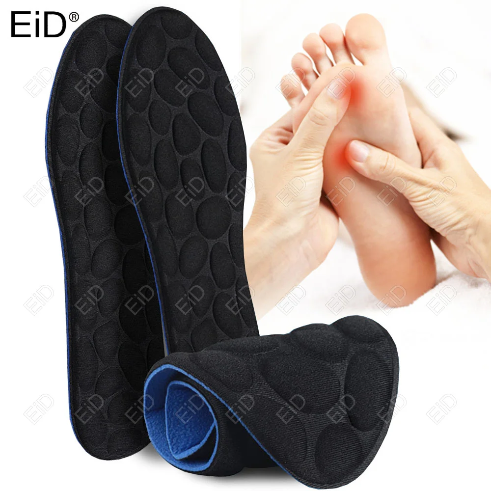 Cobble 4D Memory Foam Orthopedic Insoles For Shoes Nano Antibacterial Deodorization Sweat Absorption Insert Sport Running Pads