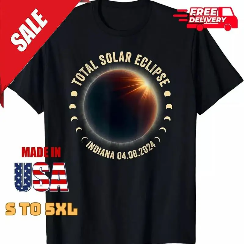 

Indiana Total Solar Eclipse April 8 2024 Astronomy Fans T shirt fastshiping