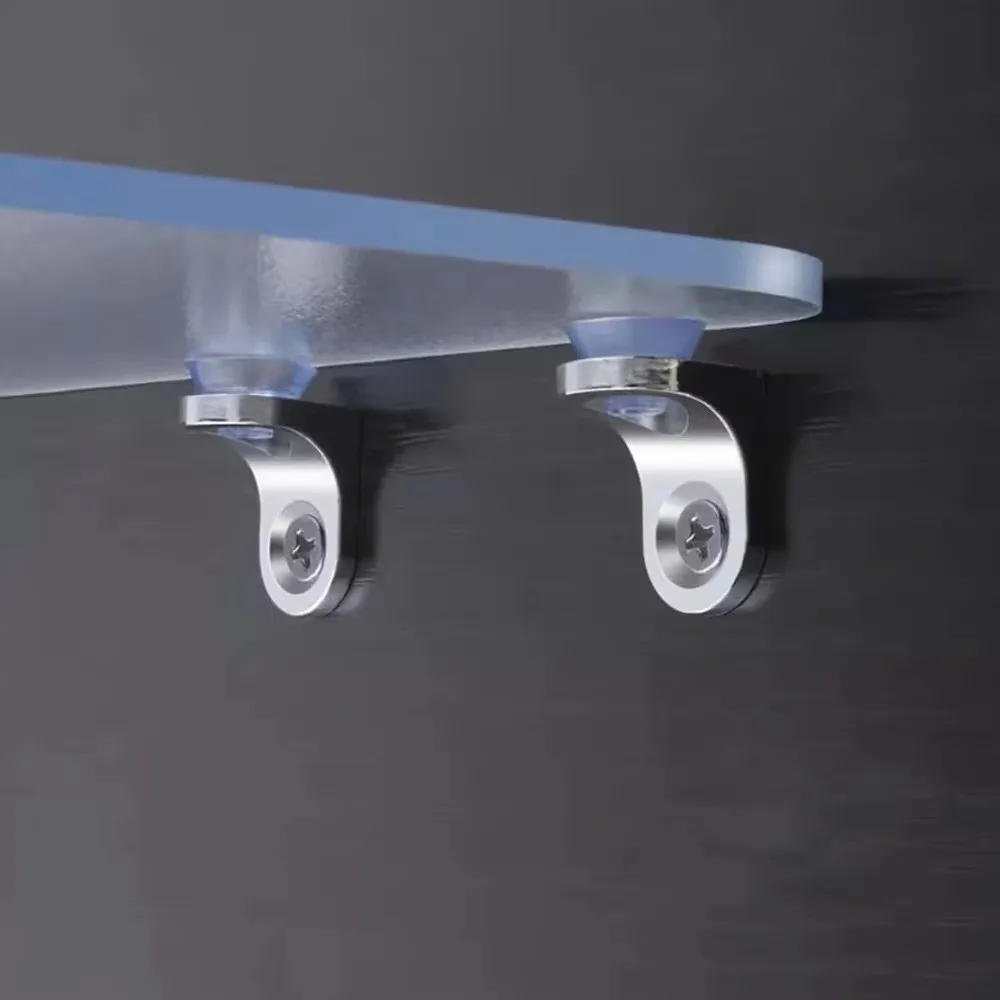 Zinc Alloy Shelf Brackets Rounded Corner Fixed Support Cabinet Shelf Supports Thickened Structure Glass Shelf Holder