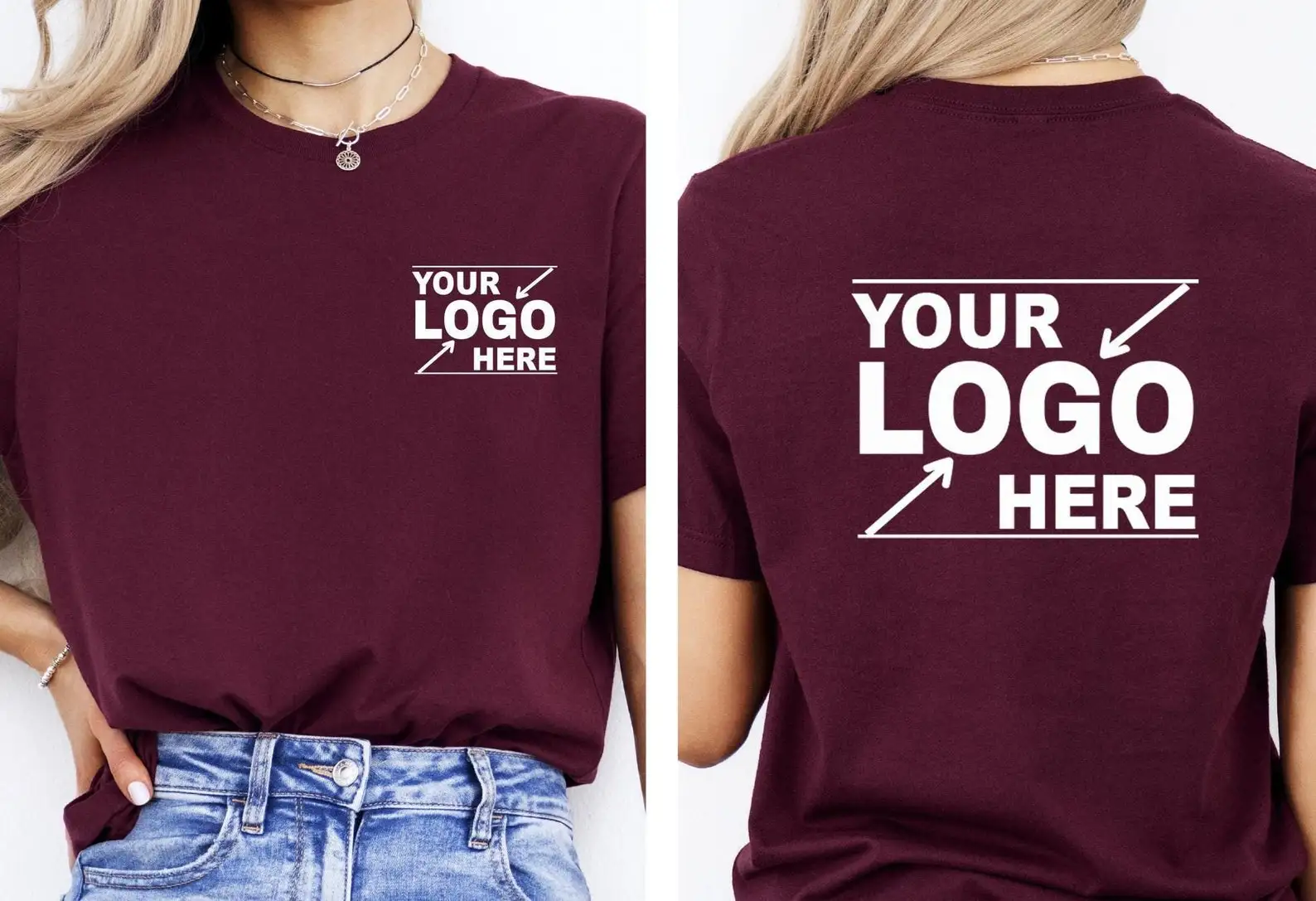 Unisex Custom Brand Logo Shirts Personalized Business Logo Text Design Shirt Team Group Company Logo Working Office Daily Tops