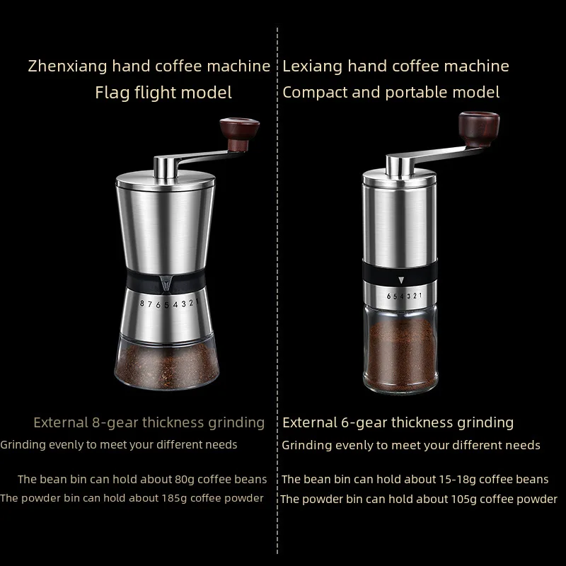 -Border Household Small Coffee Hand-Crank Coffee Powder Portable Stainless Steel Hand Coffee