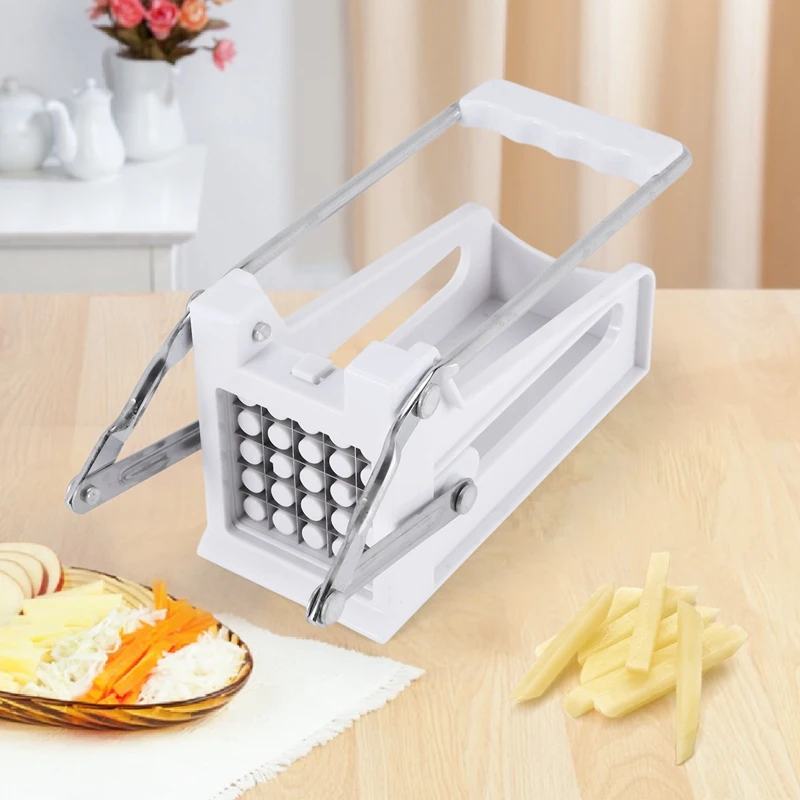 Fries Cutter, French Fries Cutter Vegetable And Potato Slicer, Potato Chipper Cutter Include 2 Blades Size Cutter