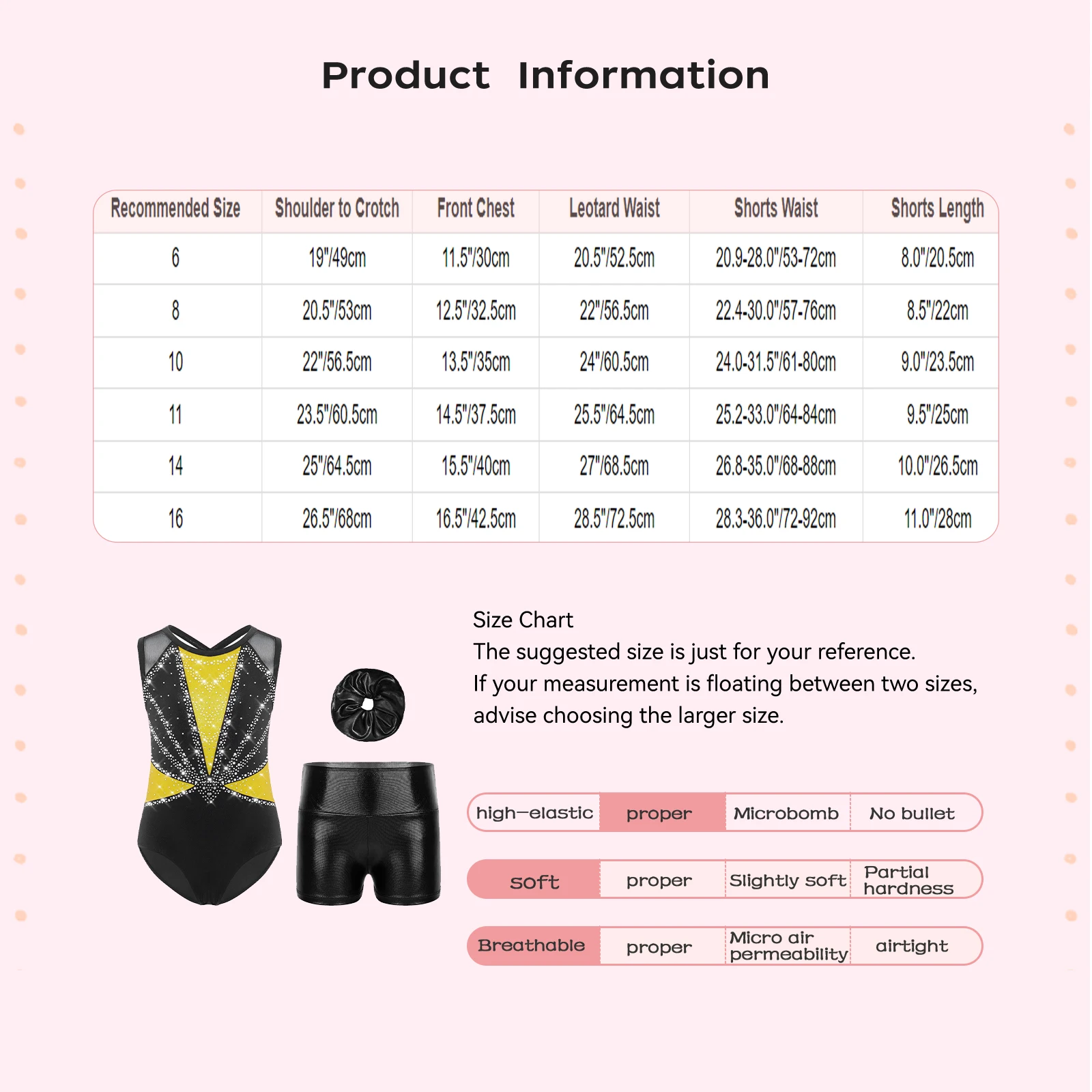 ชุดเต้นรำบัลเลต์และฟิกเกอร์สเก็ตสำหรับเด็กผู้หญิง วัยรุ่น ประดับด้วยคริสตัลระยิบระยับ ชุดยิมนาสติก บอดี้สูท+กางเกงขาสั้น+ที่คาดผม