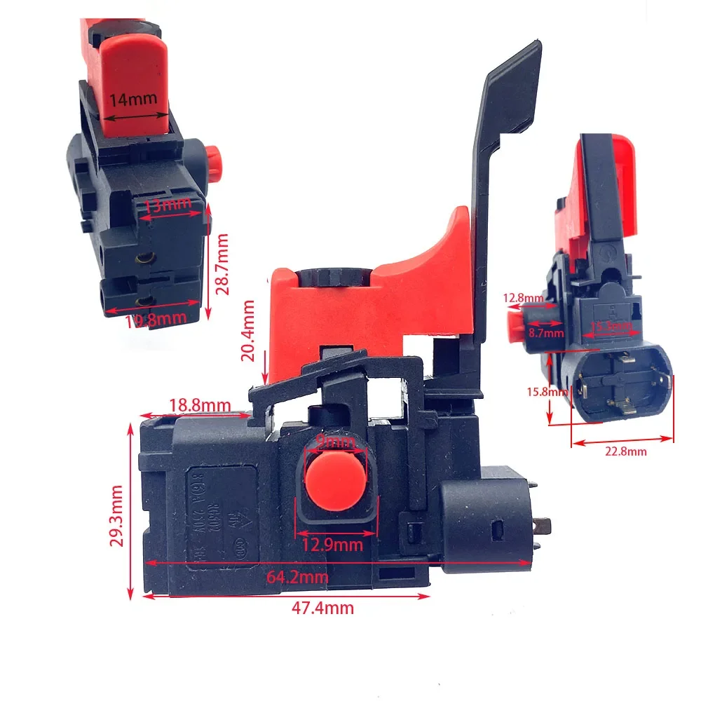 1pcs Switch on-off For BOSCH 2-24DSR GBM 400RE GBM500RE GBH2-24DFR for Dongcheng FF05-10A Hammer Drill Accessories Parts - Image 6