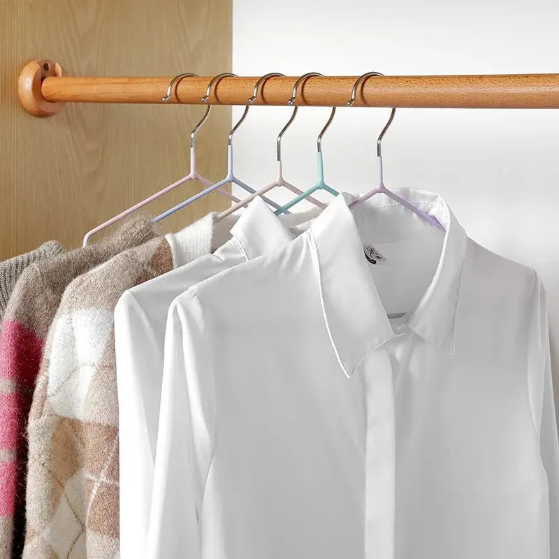 10PCS Non-slip Dip Plastic Clothes Hanger Dormitory Clothes Drying Adult Clothes Drying Rack Household Thick Clothes Support image 4