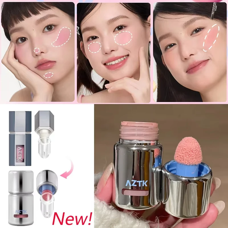 Marque liquide Blush coréen mat imperméable maquillage visage éclaircissant lumière pêche rose nu gelée couleur Rouge Blush Liqui pâte boue