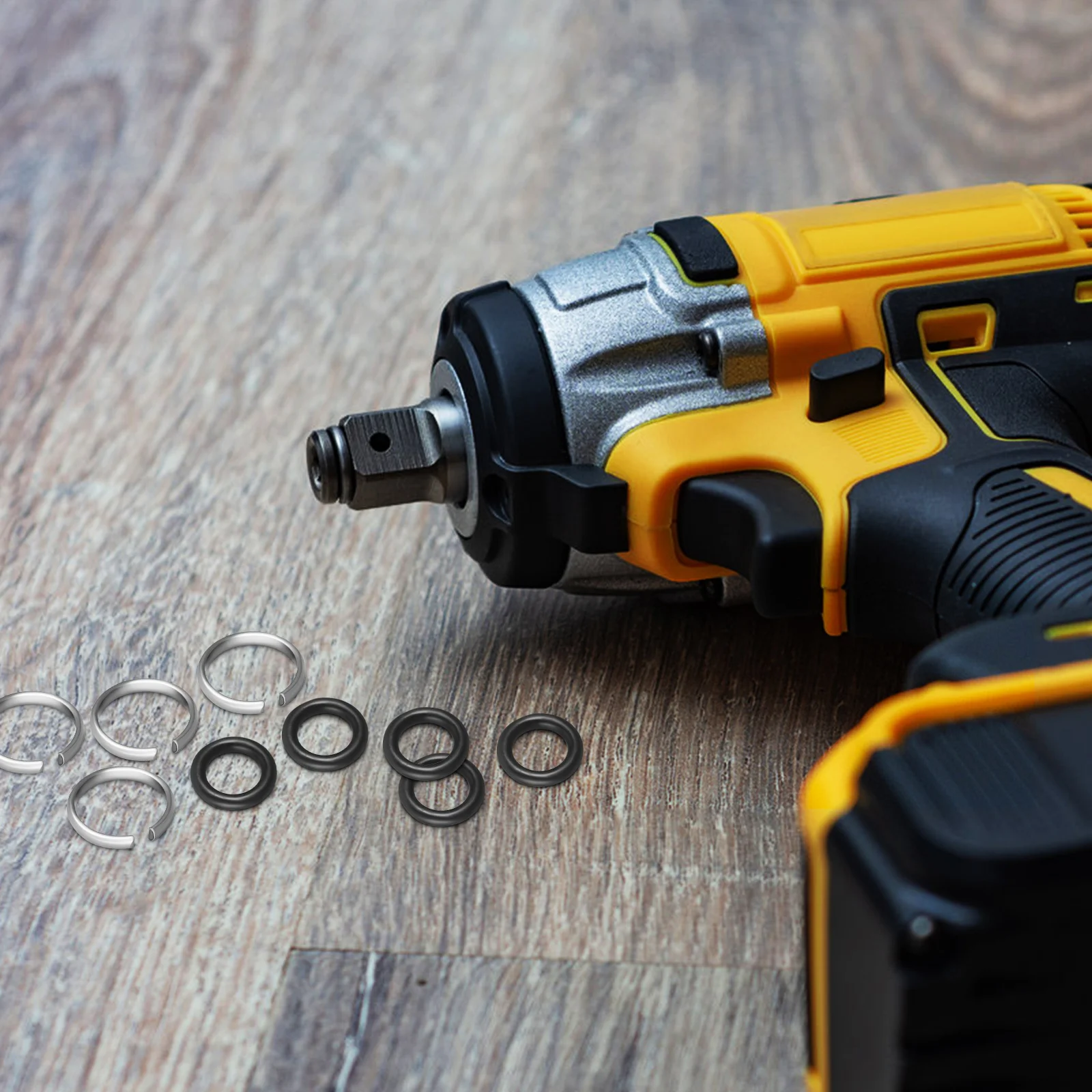 

10Sets Electric Impact Wrench Retaining -Ring Durable Iron Practical Installation Tool Parts Wrench Ring