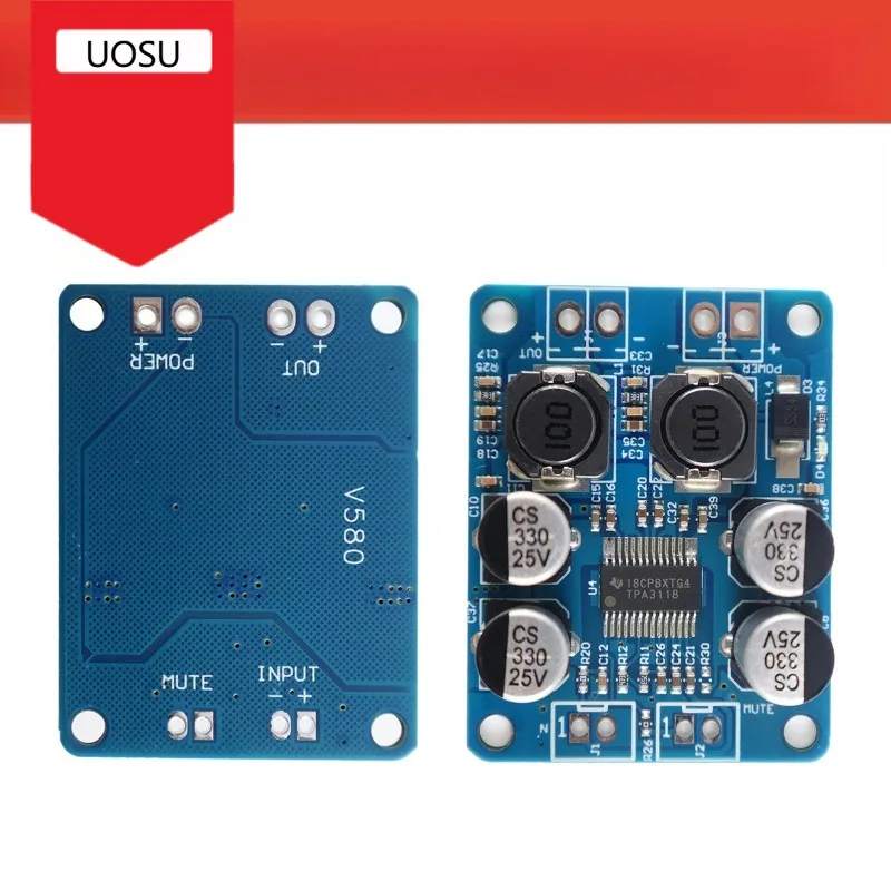 TPA3118 60W Mono Class D Amplifier Module 12V-24V Digital Power Amp Board with Original Chip