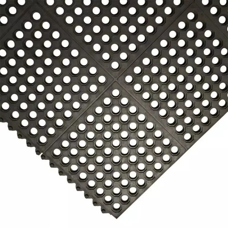 Anti-Fatigue Non-Slip Rubber Floor Mat Heavy Duty Mats for Outdoor Restaurant Kitchen Bar Rubber perforated anti-slip mat