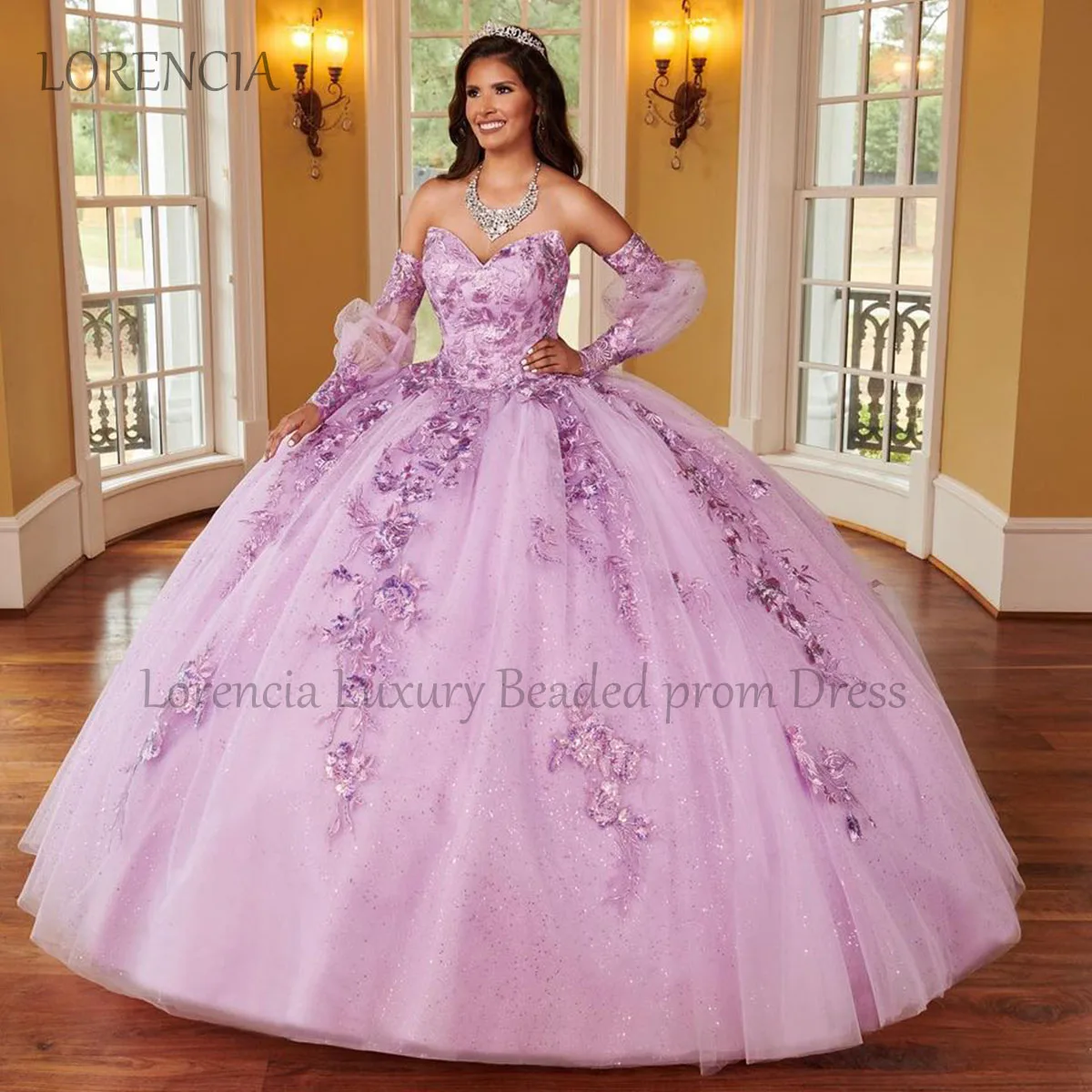 2024 Quincenara Dress Mexican Strapless Beading Applique Sweet 15 16 Ball Gown Sleeveless Formal 3D Flowers Vestidos De XV Anos