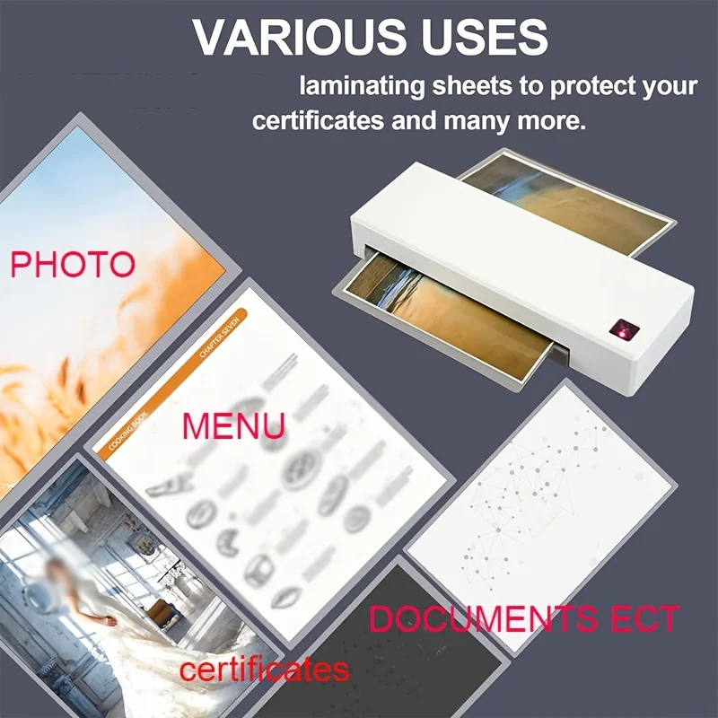 100PCS/2 pollici 97mmx67mm Sacchetti di laminazione termica trasparenti Fogli di laminazione Pellicola di laminazione per laminatore