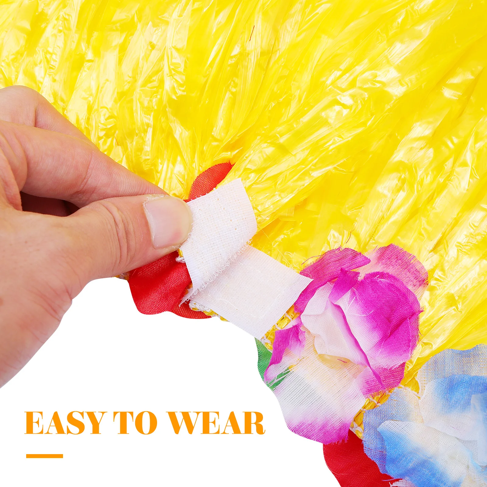 

4 pcs Plastic Grass Skirts Hawaii Style Bright Party Accessories Luau Photo Props Strong Safe Comfortable