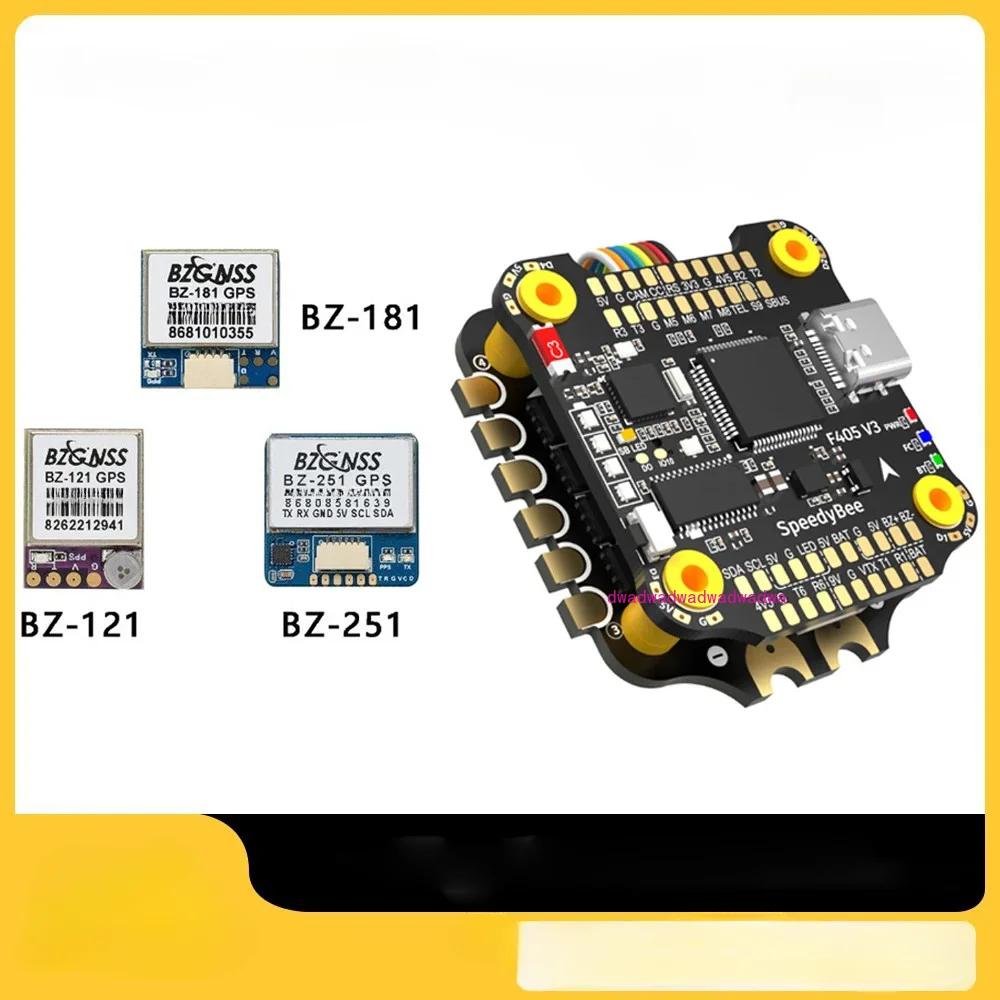 F405 V3 BLS 50A 30x30 FC&ESC Stack with GPS Wireless 8 motors 4 LED Strips SD Card Slot 4GB 1000uF Capatipor