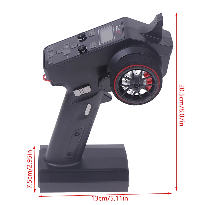 1 Uds CT-6A 6CH 2,4 GHz sistema de Radio transmisor control remoto con receptor de F-06A 6Ch para tanque de barco de coche RC
