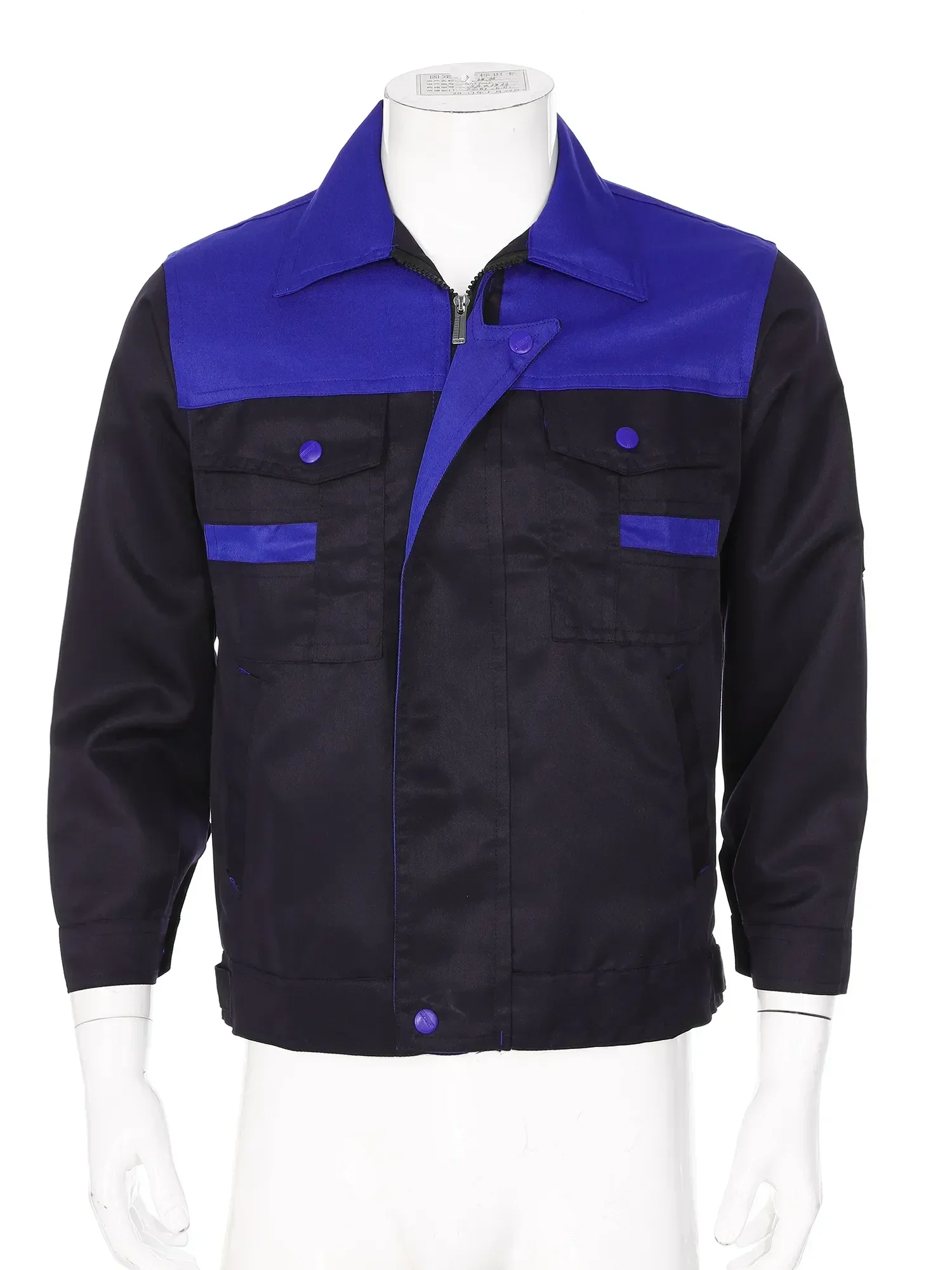 Chaqueta de manga larga para hombres y mujeres, abrigo Unisex, almacén de disfraces, taller de construcción de empresa, trabajador de fábrica, mecánica, logística automática