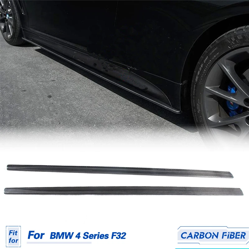 Car Side Skirts Extention Body Kit Guard Carbon Fiber for BMW 4 Series F32 M Sport Coupe 2014-2017 Racing Side Skirts Aprons ABS