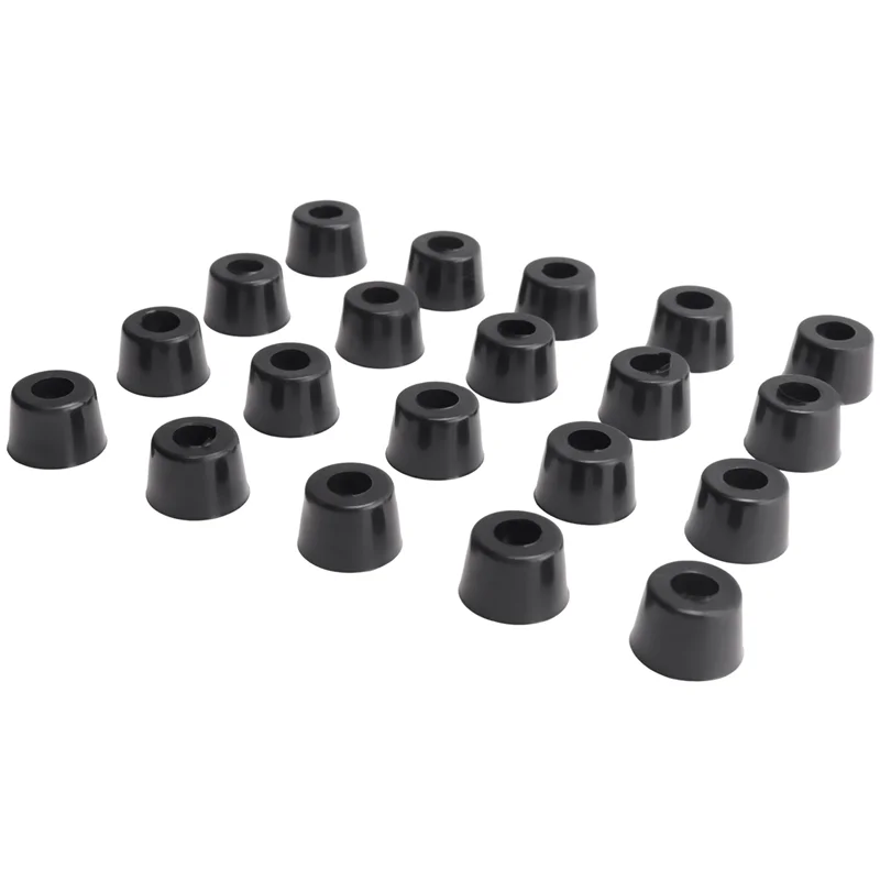 A04G-Rubber Anti Vibration Isolator Absorber Base Foot Pad 100Pcs Black