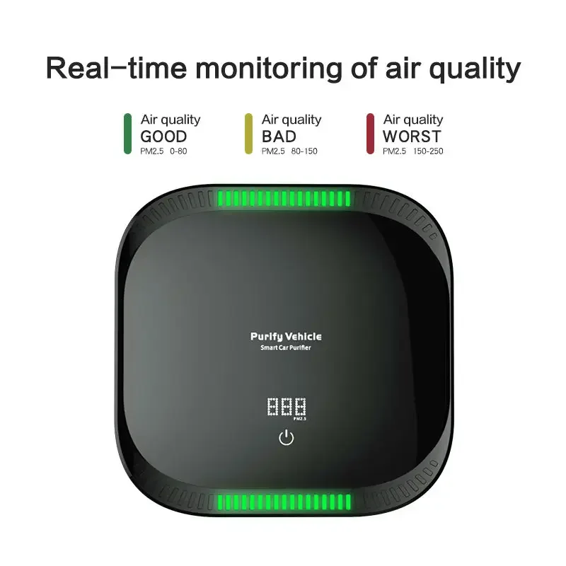 

Car Air Purifier PM2.5 Display Multifunctional Air Detection Formaldehyde Odor Removal Portable Desktop Mini In Cars Purifying