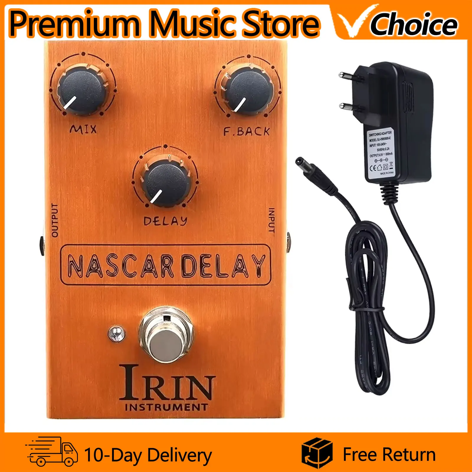 IRIN Effector AN-37 Delay Guitar Pedal Sound Rock Amp Simulator Effect Pedal Era Overdrive Effect Pedal Guitar Accessories Parts
