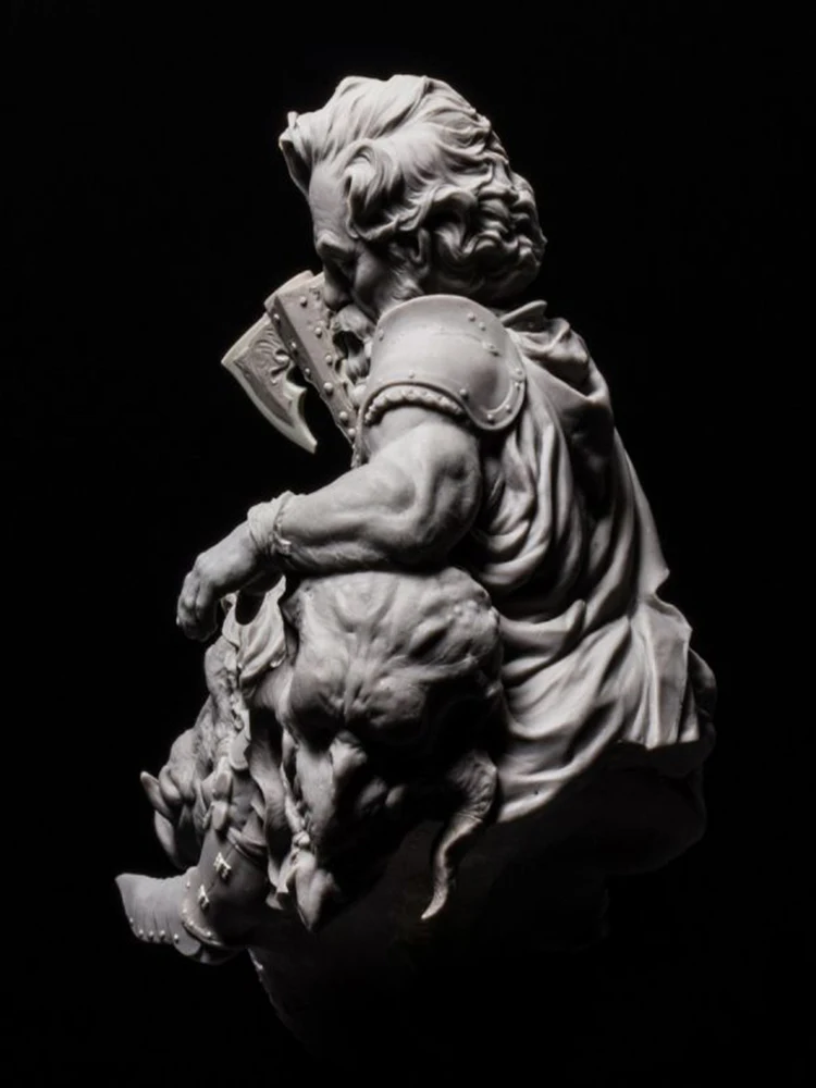 Resin soldier 1/10 ancient soldier warrior WITH axe BUST   Model Unassambled Unpainted  Figure Building Kit